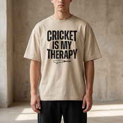 Cricket Is My Therapy Oversized T-Shirt