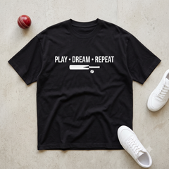 Play Dream Repeat Oversized Cricket T-Shirt