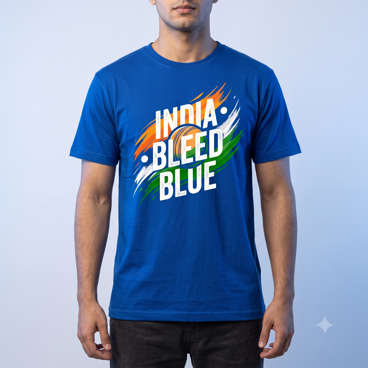 India Bleed Blue Cricket Fan T-Shirt