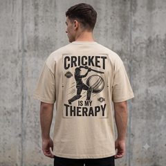 Cricket Is My Therapy Oversized T-Shirt